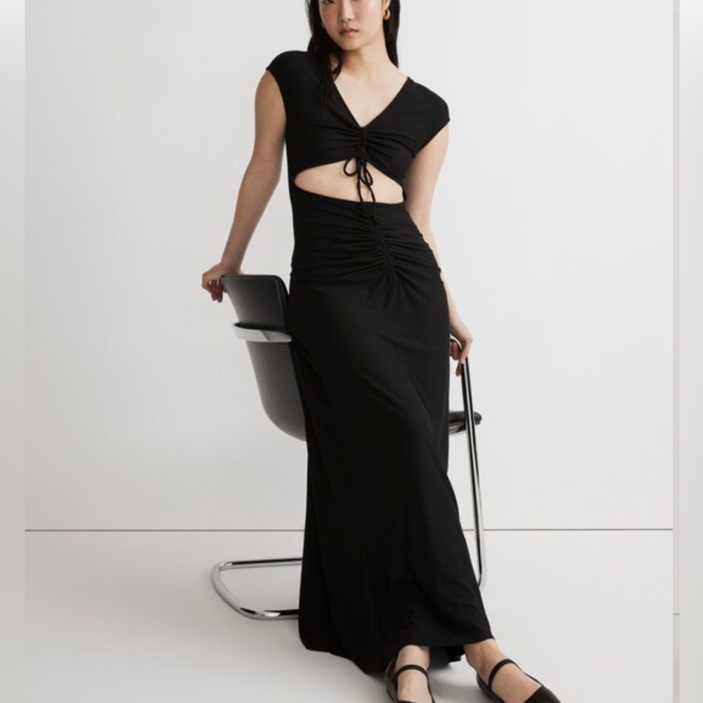 NWT Agua by Agua Bendita Elegant Cut-Out Rib Maxi Dress Size Small